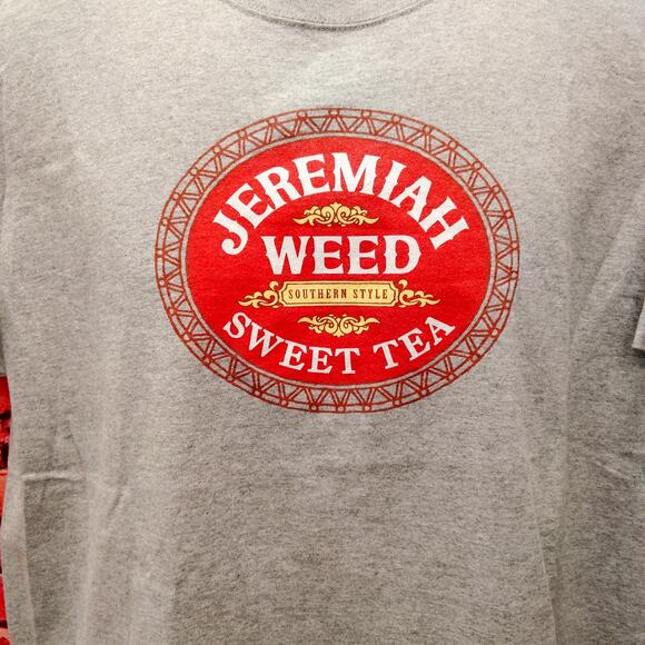 Anvil T-Shirt Men's Large Gray Jeremiah Weed Sweet Tea Southern Style Graphic - Picture 4 of 5